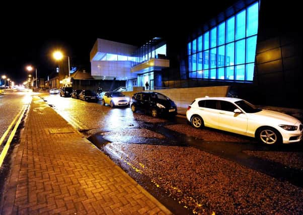 Parking outside Kirkcaldy Leisure Centre