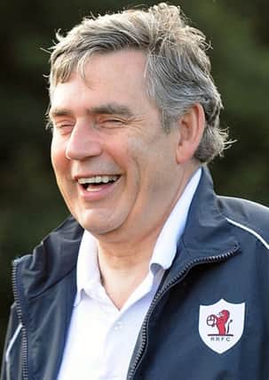 Former  PM Gordon Brown has helped set up a link between Raith Rovers and Norwich City, whose chairman is his former cabinet minister, Ed Balls. Pic: Neil Doig