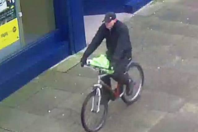 CCTV image released by police in connection with the Kirkcaldy bank raid