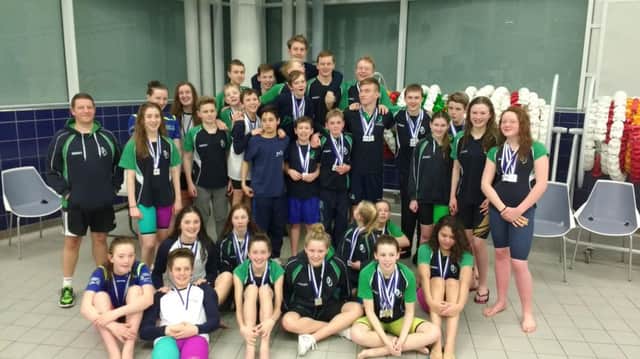 North east Fife swimmers competing at SASA Midlands District Age Group Championships ay Olympia last weekend.