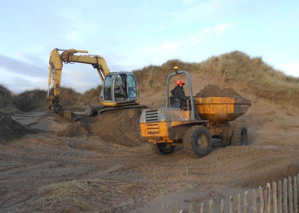 The fourth phase of restoration work at St Andrews West Sands dunes gets under way