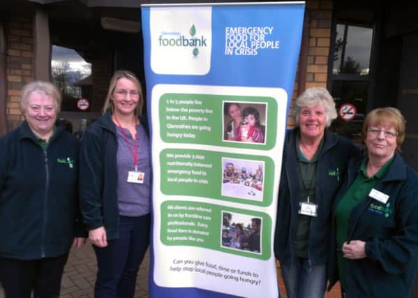 Glenrothes Foodbank staff, from left, volunteer Margaret Russell, project manager Jilly Guild, Sandra Cathro and Lilian Jones, both volunteers/trustees.
