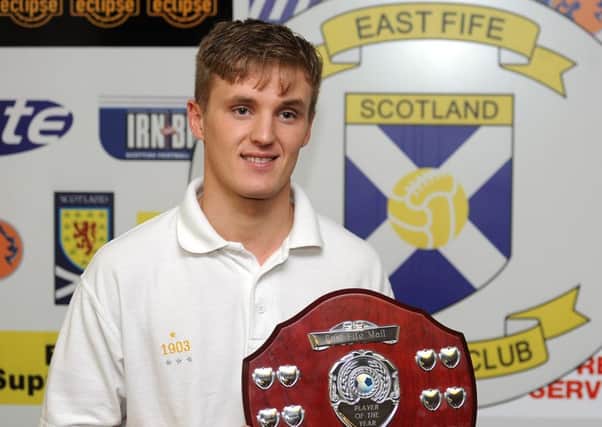 Bobby Barr, pictured with his East Fife player of the year award in 2014. Photo: Walter Neilson