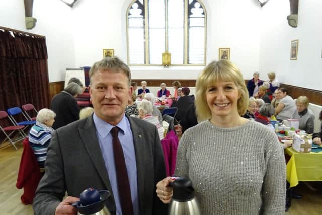 David Torrance MSP and Lorraine Brown from Fife Women in Business held a Kitchen Table event at St Marie's Church, Kirkcaldy for Maggie's