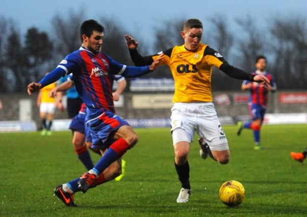 Pat Slattery in action against Elgin at Bayview in January. Pic: Fife Photo Agency