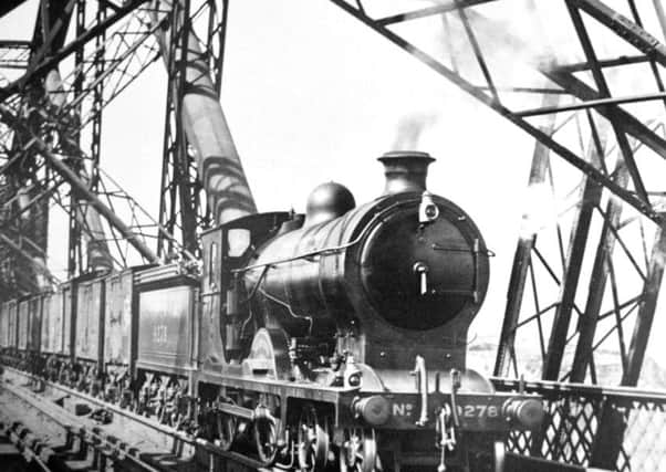 Steam train on the Forth Bridge.