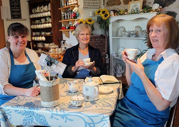 Margaret McSeveney (centre) with Louise Conacher (left) and Marian Diplexcito in the cafe.