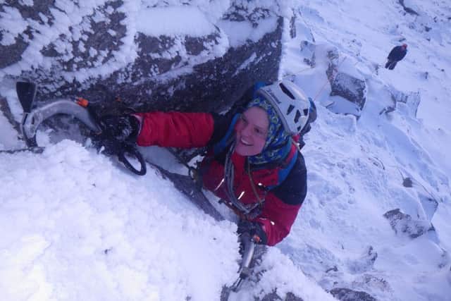 A student puts her new winter mountaineering skills to the test.