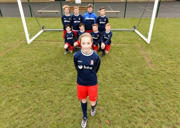 Maisy Hathaway will be one of the first girls to play in a Scottish schools cup final. Pic by FPA.