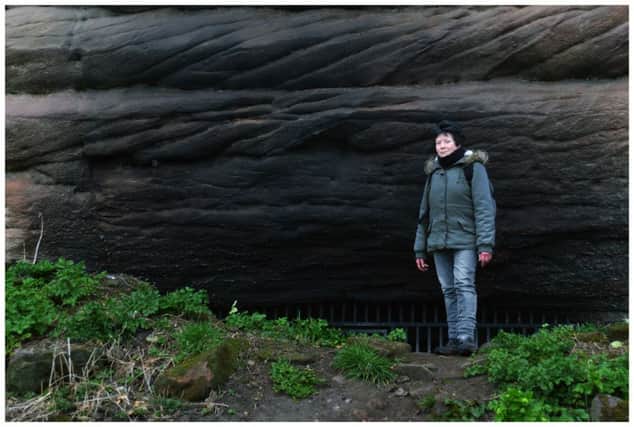 Volunteer Sue Hampsted at the Well Cave. Pic by George McLuskie.