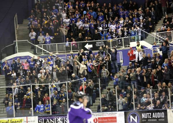 Fife Flyers fans pictured during a match at Braehead Arena last month. Pic: Steve Gunn