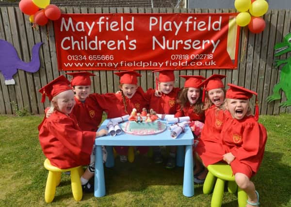 One happy group of youngsters graduate from Mayfield Playfied.