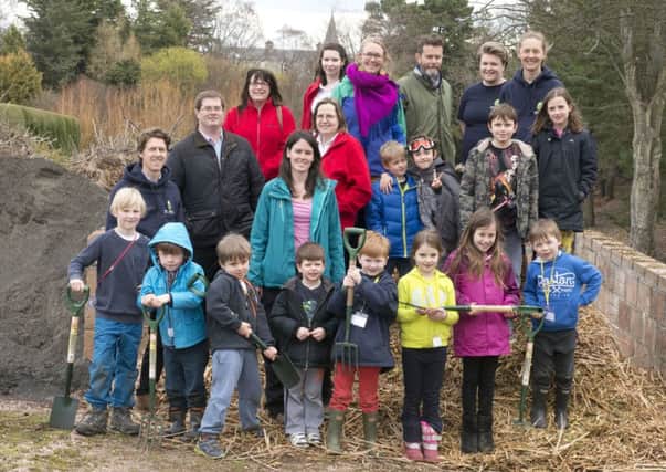 Representatives of St Andrews Botanic Garden, STANDEN and Transition were joined at the botanic gardens by local school children to celebrate the project launch.