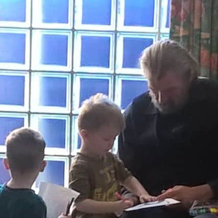 Clive Russell with a couple of youngsters at the DAPL family session