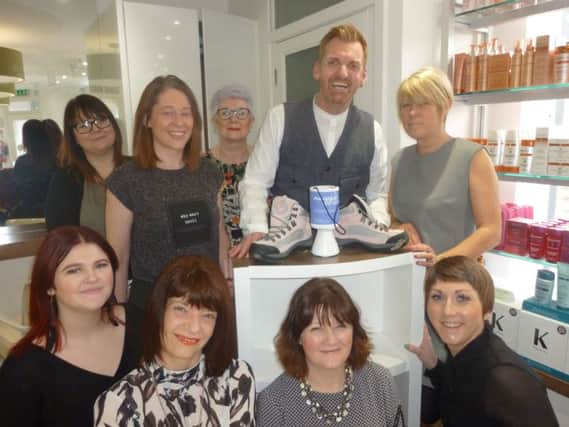 Byron hairdressing team from Kirkcaldy are preparing to walk the Lairig Ghru in aid of Maggie's.