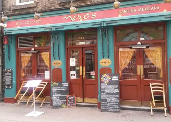 Miros's Cantina Restaurant, Rose Street, Edinburgh
