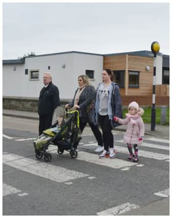 Cllr John O Brien with Jackie Brown and Grandson Ryan,with Daughter Shannon Baxter and Daughter Indie 4. Pic George McLuskie.