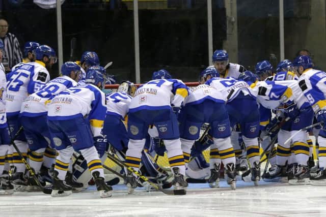 Fife Flyers at the 2016 play-off finals weekend at NIC Nottingham (Pic Steve Gunn)