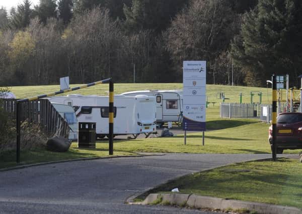 A new encampment set up in Gilvenbank park in Glenrothes last week.