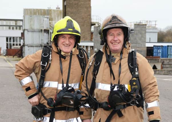 Bert Stewart & Alex Smart
, Group managers with Scottish Fire and Rescue Service, retired after 27 and 30 years respectively.