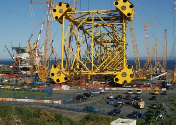One of the huge jackets built in one of BiFab's last big contracts. Pic: Jurek Morkis