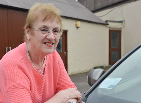 Margaret Dumbreck who finally received her disabled blue badge after a three month wait (Pic by George McLuskie)