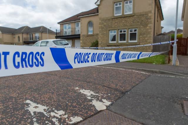 The shots were fired in Craigfoot Walk on Thursday. Police in Kirkcaldy are appealing for information. Picture by Steven Brown Photography.