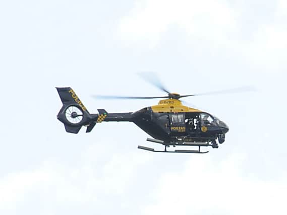 A police helicopter helped with the pursuit in Kirkcaldy