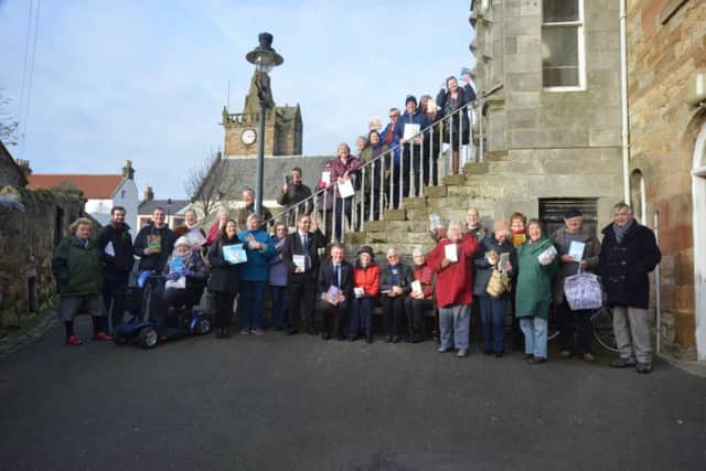 Villagers in Pittenweem held a 'read-in' protest last December