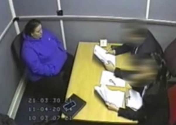 Crown Office footage of Nyomi Fee during a police interview. Picture: contributed