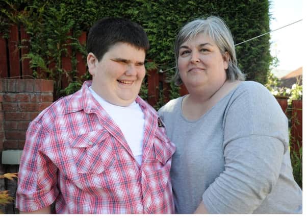 Joe Carberry (14) and his mum Michelle.
