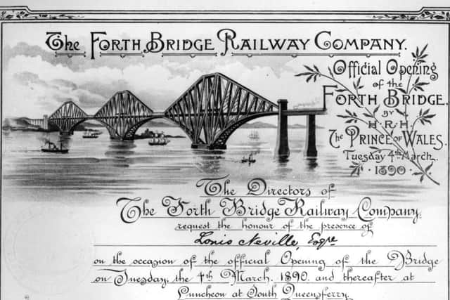 Forth Rail Bridge opening invitation. Credit: Â© National Museums Scotland. Licensor www.scran.ac.uk.