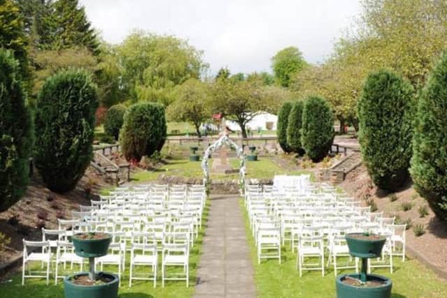 The sunken garden in Letham Glen set up for the ceremony. (Picture: Lorelle Elizabeth.)