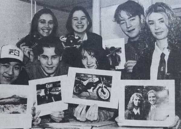 Pupils from Balwearie High School at Glenrothes College in January 1996