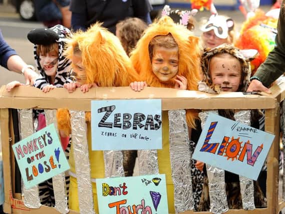 Youngsters at last year's circus themed civic week parade.