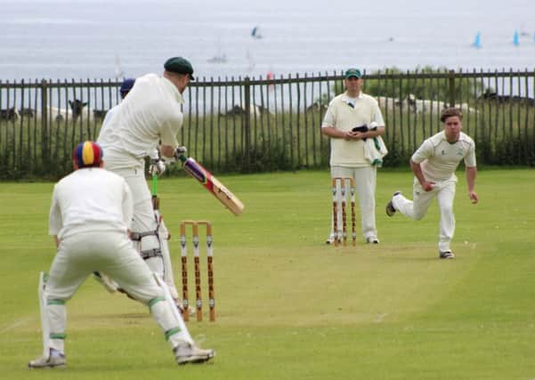 Hughes Gillin bowls for Largo CC on their way to victory