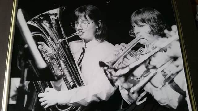Viewforth school band in 1995