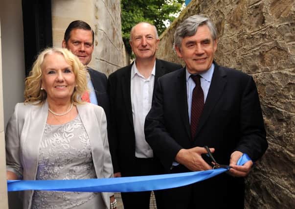 Gordon Brown officially opened the Centre. Pic: FPA