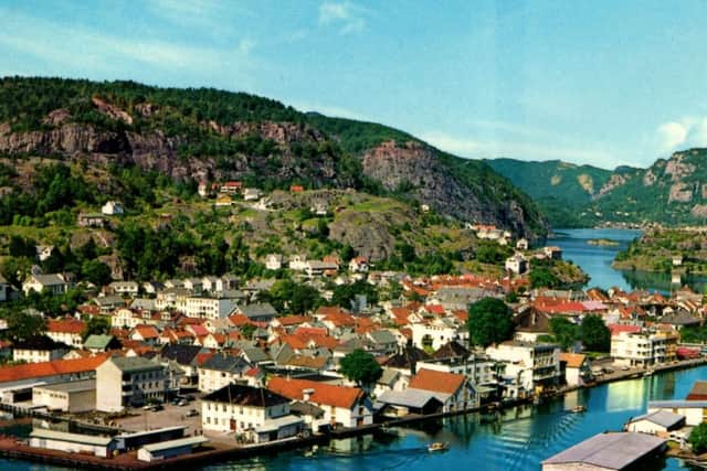 The town of Flekkefjord in Norway