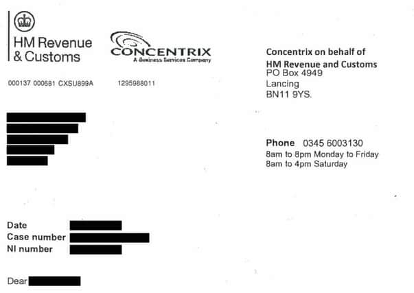 Although the letter has a number of official logos, the charity was forced to check its authenticity, having never heard of Concentrix before. They've now issued advice to people who may receive similar letters.