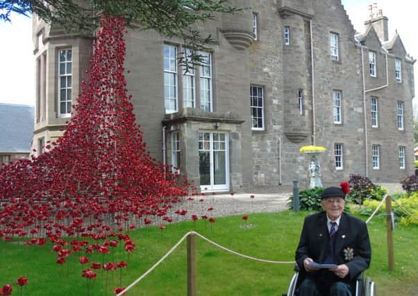 With the poppy installation at Balhousie Castle