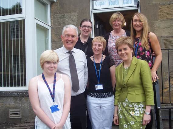 First minister Nicola Sturgeon visiting Cupar Youth Cafe