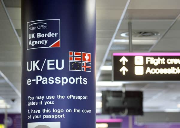 Picture by JANE BARLOW. 23rd January 2014. Stock images :: Edinburgh Airport, UK border agency, passport, security, visa, citizenship, immigration.