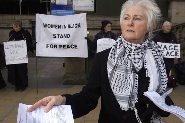 Women In Black protesting on Princes Street (Pic: Rob McDougall)
