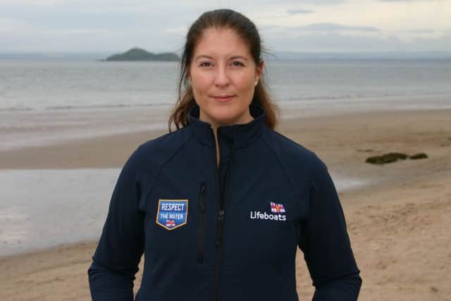 New RNLI Kinghorn water safety officer Sylvia Hadley.