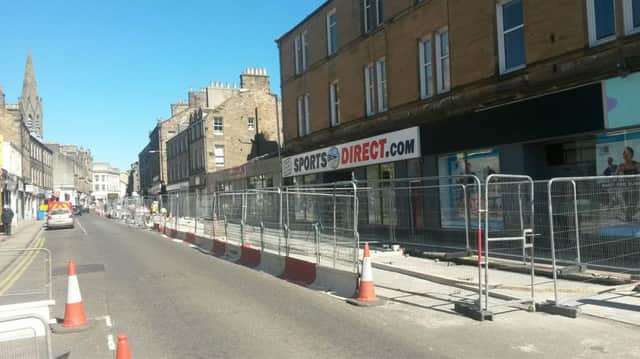 West End of Kirkcaldy High Street - the work is now delayed by a month