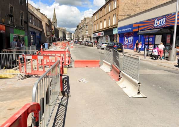 The delayed  improvement project at Kirkcaldys West End is expected to extend into next year  but at what cost to long suffering businesses? Pic: FPA