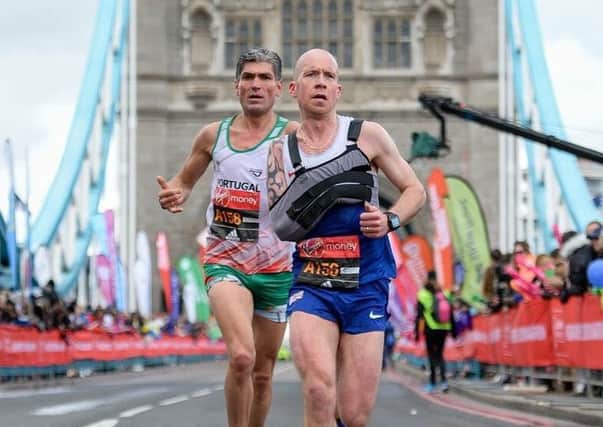 Derek Rae at the 2016 London Marathon