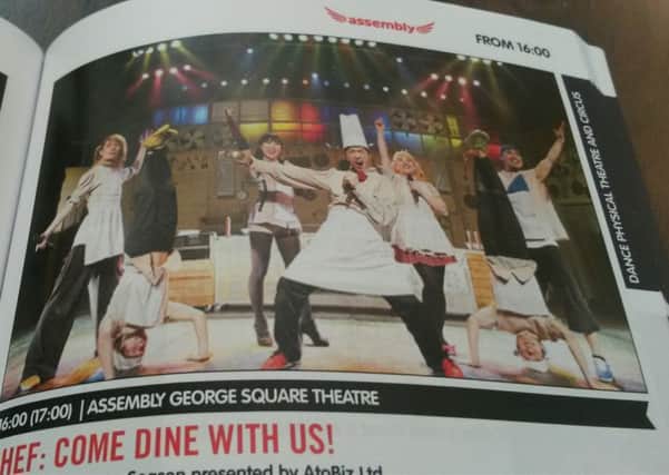 Chef: Come Dine With Us - George Square Theatre, Fringe 2016