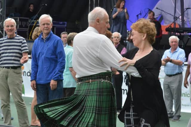 Ceilidh dancing was the order of the day before Capercaillie took to the stage.